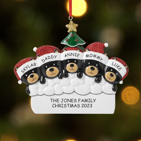 Beary Christmas Family Ornament-5