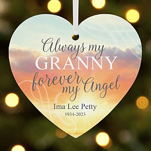 Forever My Angel Memorial Heart Ornament