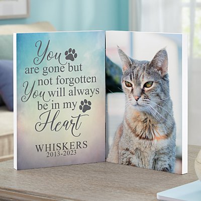 Paw-to-Heart Pet Memorial Wood Personalized Photo Panel