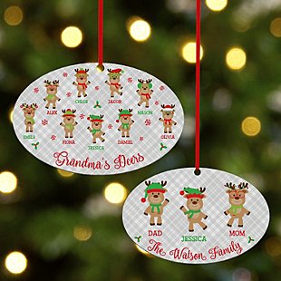 Smart and Sassy Reindeer Oval Ornament