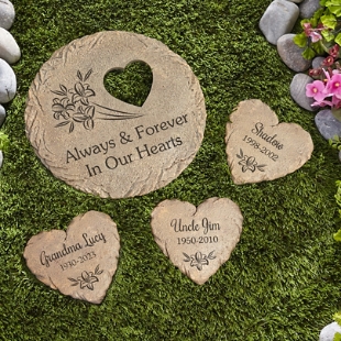 In Our Hearts Sympathy Garden Stones