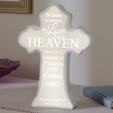 Loved Ones From Heaven Lighted Cross