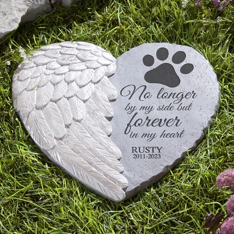 Sympathy Heart Wing Garden Stone Collection