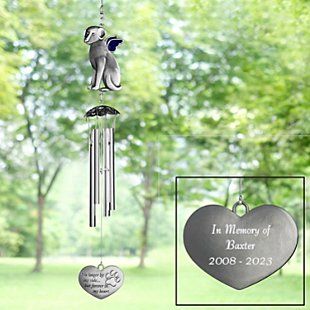 Paw Print On My Heart Dog Memorial 17.5 inch Wind Chime