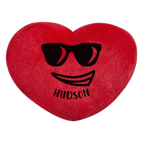 Plush Heart Character Pillow - Red