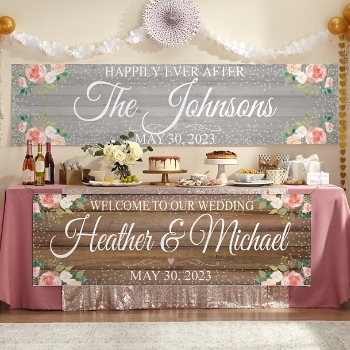 Rustic Floral Celebration Banner