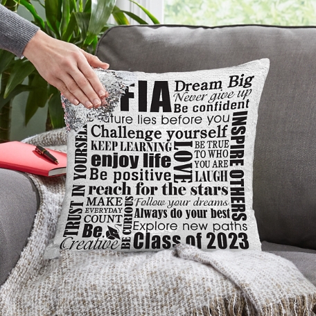 Dream Big Sequin Pillow