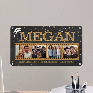 Graduate Photo Memory Reel Metal Sign