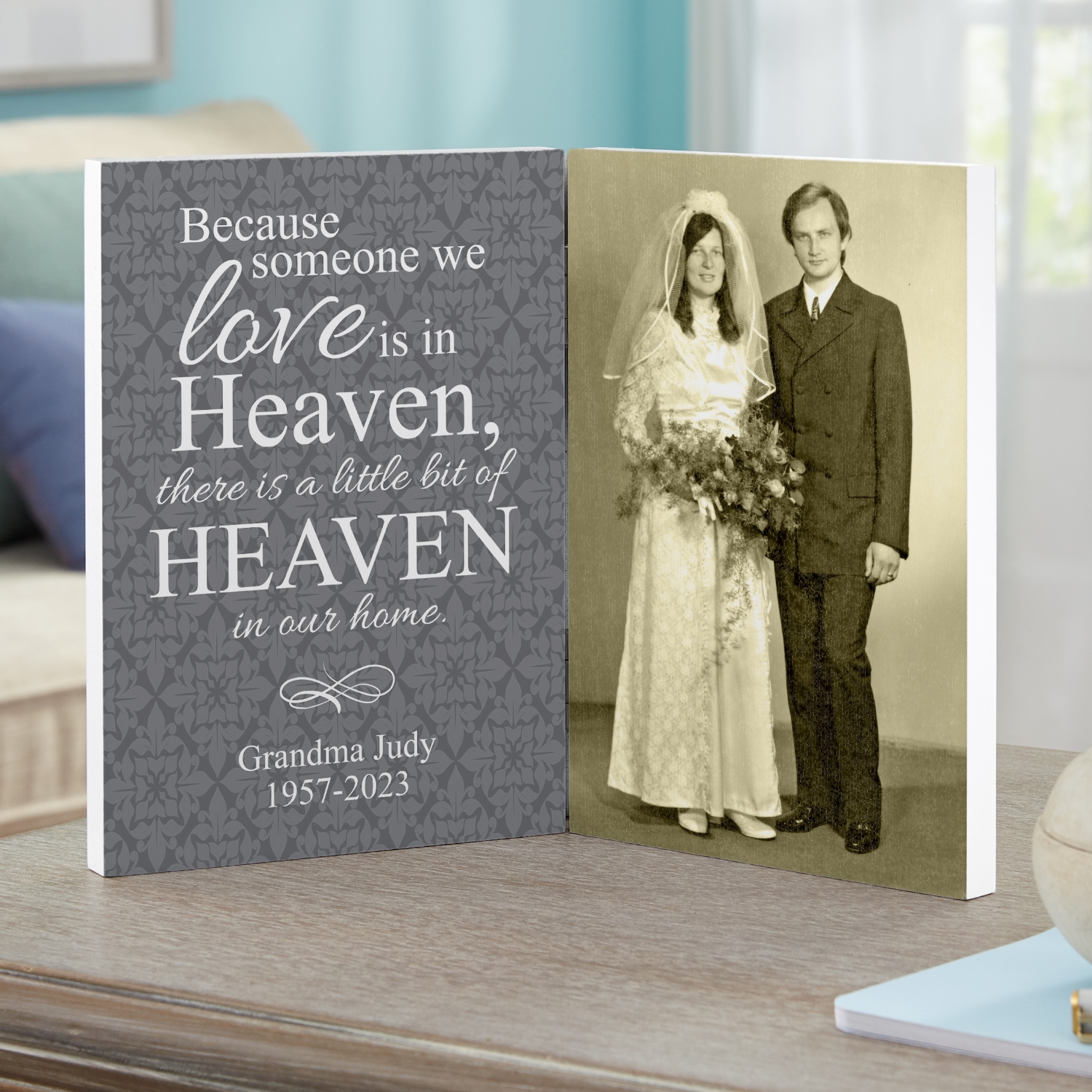 Heavenly Home Memorial Personalized Photo Panel