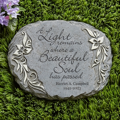 Eternal Light Personalized Memorial Garden Stone