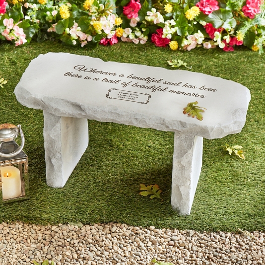 Beautiful Memories Sympathy Garden Bench Personal Creations