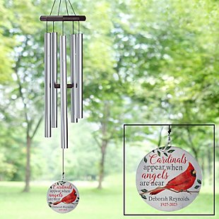 Cardinals Appear When Angels Are Near Memorial 30 inch Wind Chime