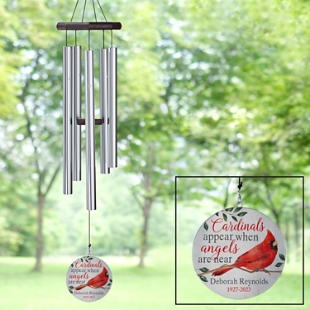Cardinals Appear When Angels Are Near Memorial 76 cm Wind Chime