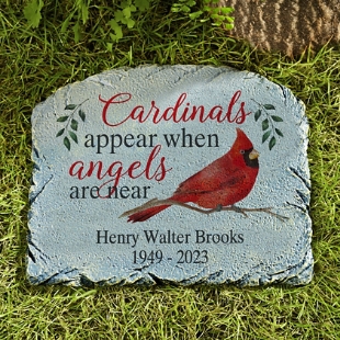 Cardinals Appear When Angels Are Near Memorial Garden Stone