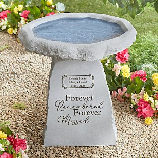 Forever Remembered Memorial Bird Bath