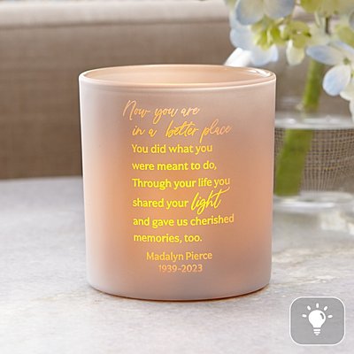 Light of My Life Memorial LED Votive Personalized Candle