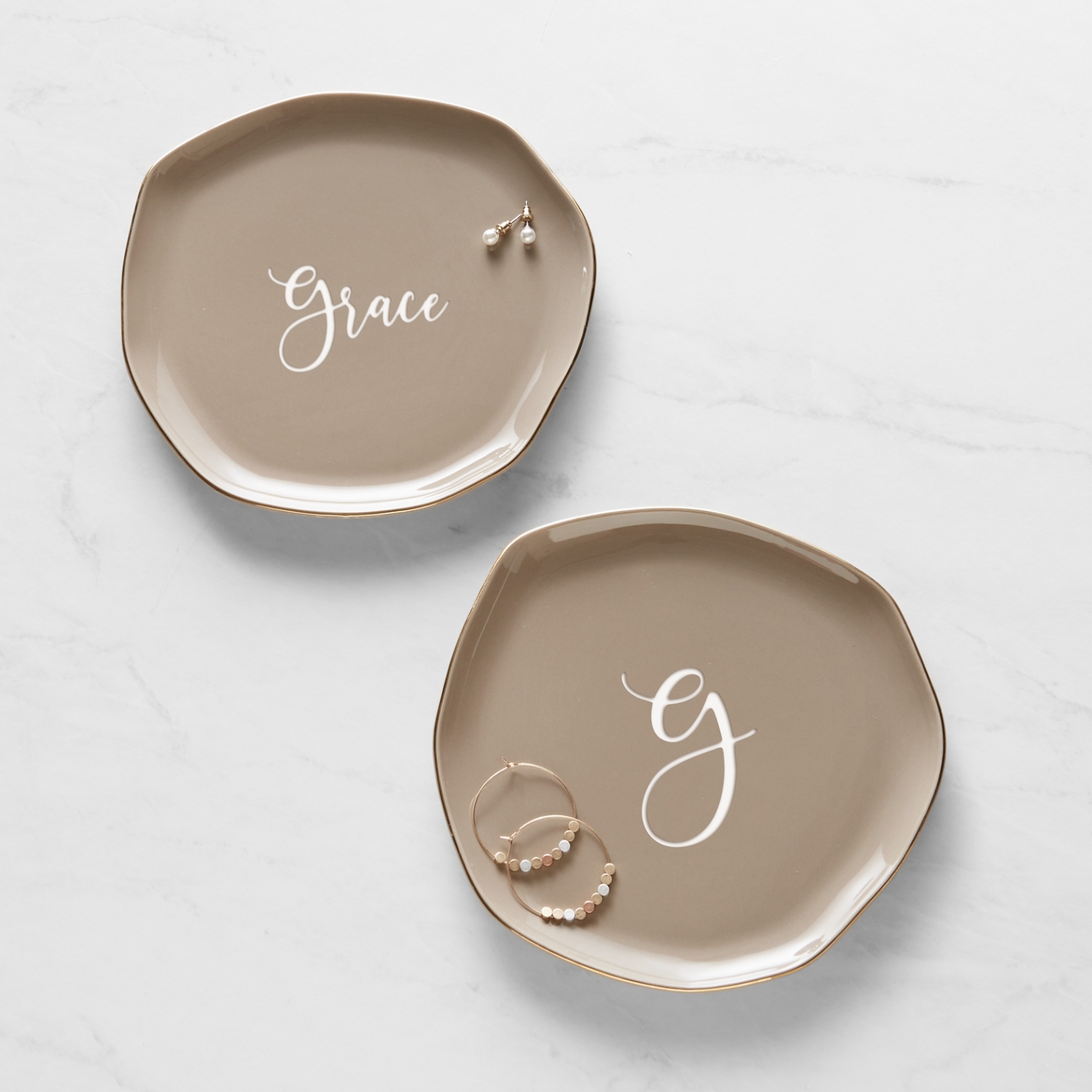 Name + Initial Ceramic Catchall Set