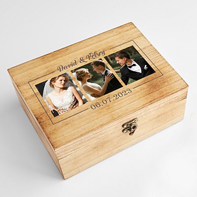 Treasured Moments Personalized Wooden Memory Box