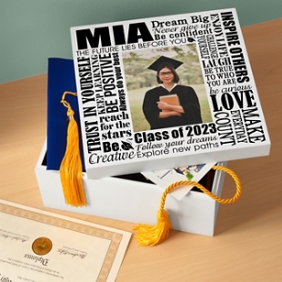 Dream Big Graduation Photo Keepsake Box