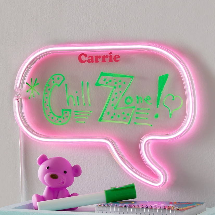 Illuminated Neon Personalized Speech Bubble at Gifts.com