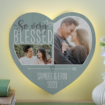 So Very Blessed Photo Heart Nightlight