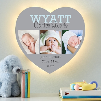 Stephen Joseph® Our Sweet Baby Photo Heart Nightlight