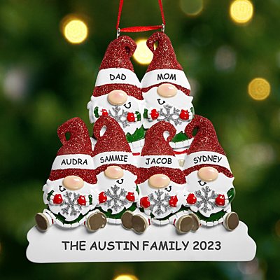 Ho Ho Gnome Family Ornament