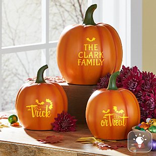 Light-Up Trick or Treat Pumpkin Set