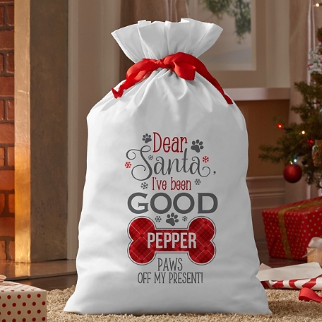 Santa I've Been Good Pet Oversized Gift Bag