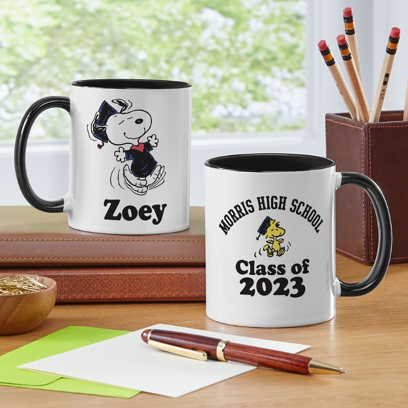 PPEANUTS® Happy Dance Personalized Graduation Mug at Gifts.com