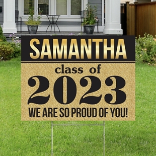 Shine Bright Graduation Yard Sign