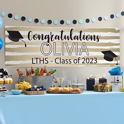 Sophisticated Graduate Striped Banner