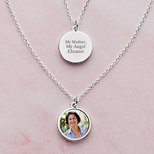 In Your Memory Sentiment Photo Pendant