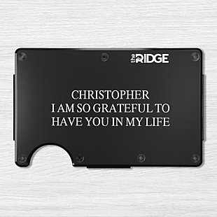 The Ridge® Engraved Wallet Block Message