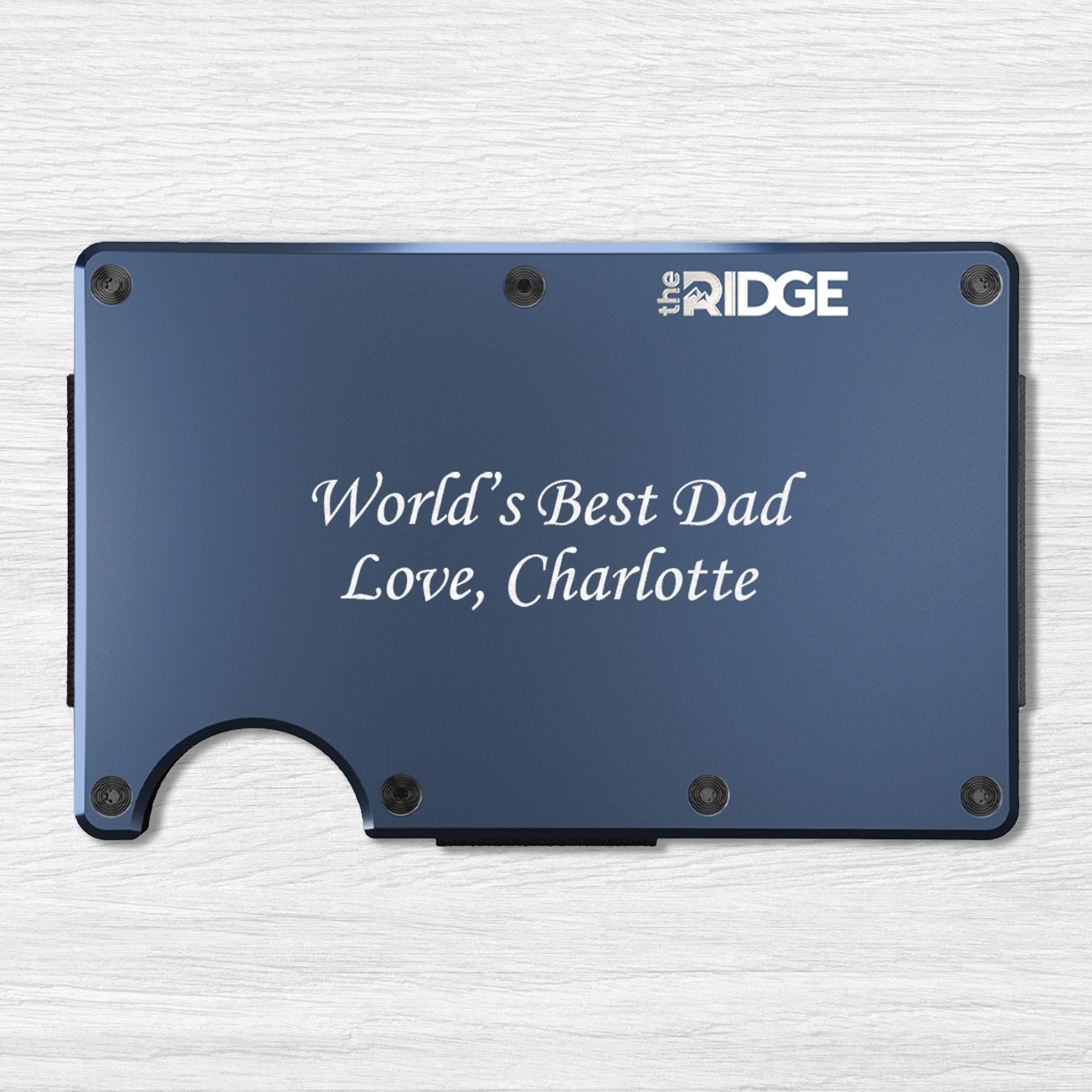 The Ridge® Engraved Wallet Script Message