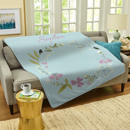 Baby Milestone Floral Blanket Set