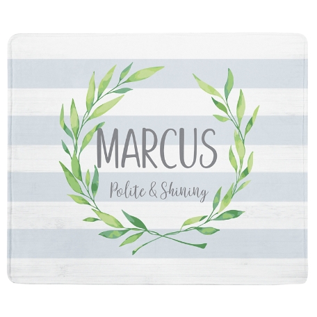 Baby Name Meaning Blanket - Blue - L