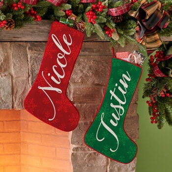 Colorful Swirl Name Stocking