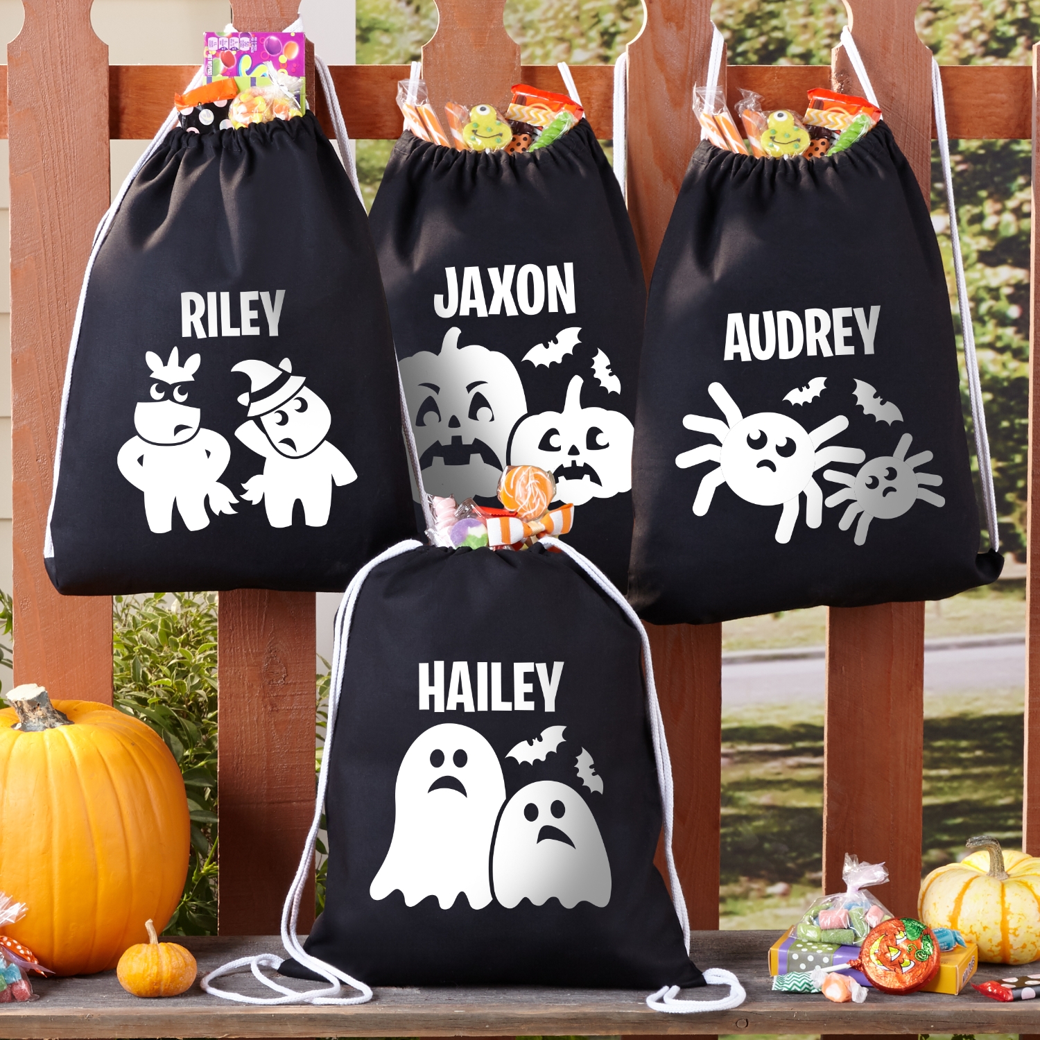 Grumpy Ghouls Glow In The Dark Drawstring Bag