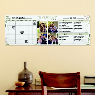 Our Busy Schedule Photo Dry Erase Marker Board