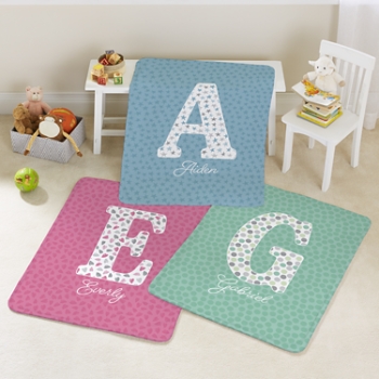 Big Fun Letter Plush Blanket