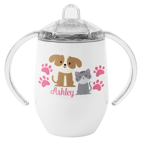 Fun Graphic Sippy Cup - Puppy+Kitten