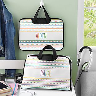 Name in Stripes Laptop Carrying Bag
