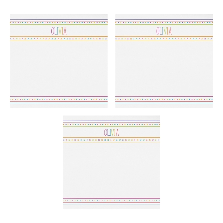 Name In Stripes Post-It® Note - Pastel - 3X3