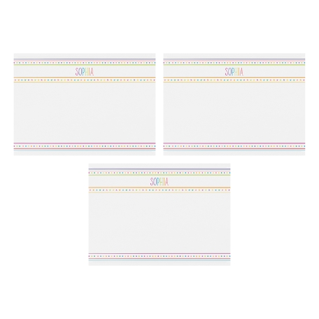 Name In Stripes Post-It Notes - Pastel - 3X4