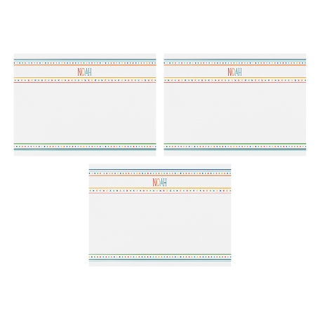 Name In Stripes Post-It Notes - Primary - 3X4