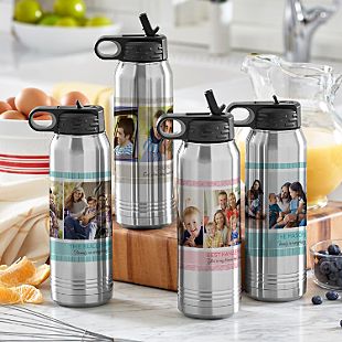 Picture Perfect Pattern Photo Stainless Steel Water Bottle
