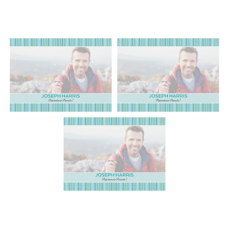 Picture-Perfect Pattern Post-It® Note - 3x4 - Blue