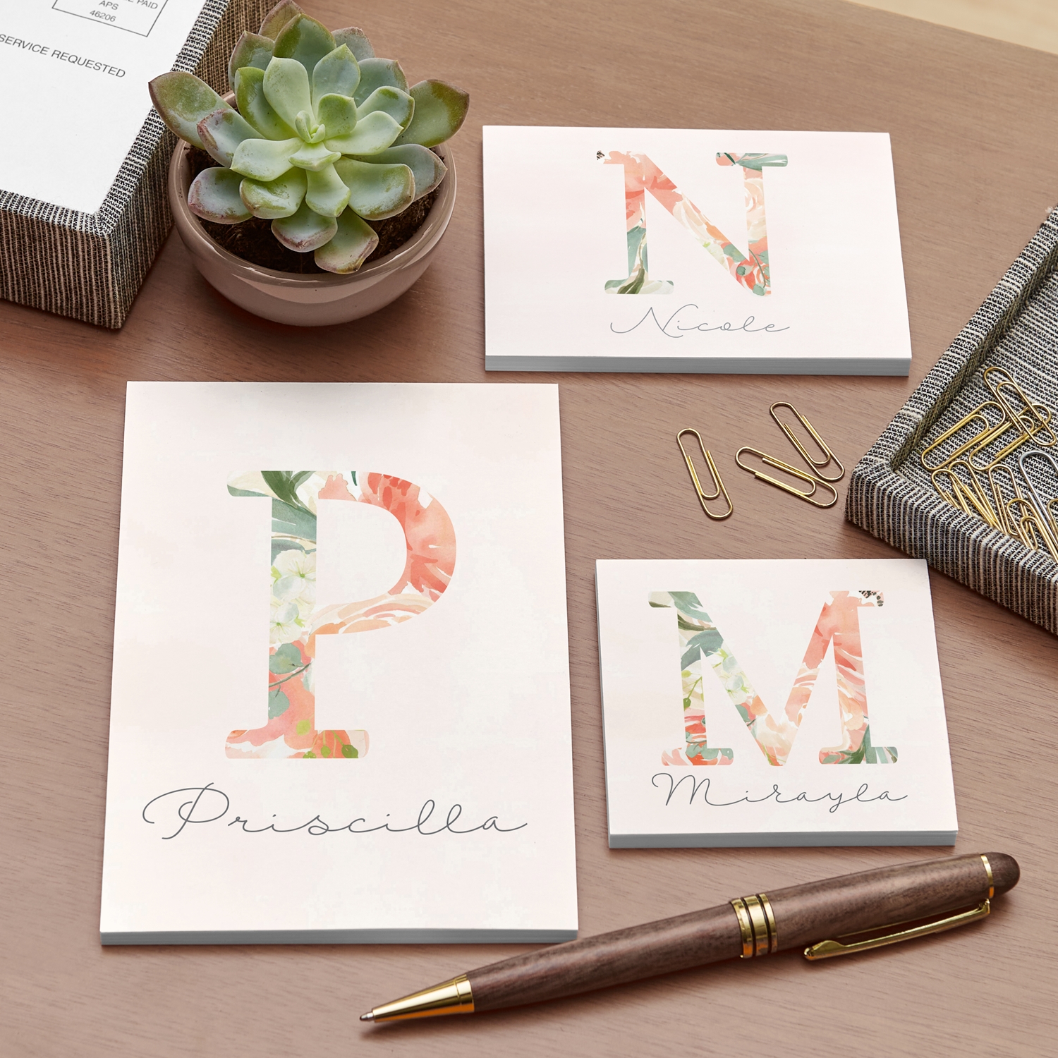 Pretty Initial Post-It® Note