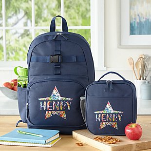Tie Dye Name Navy Backpack Collection